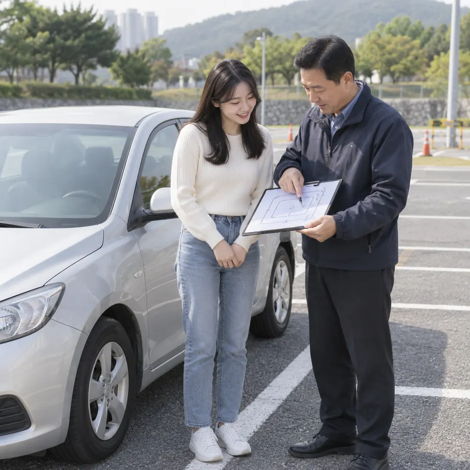여성운전연수의 AI 생성 운전교육 예시