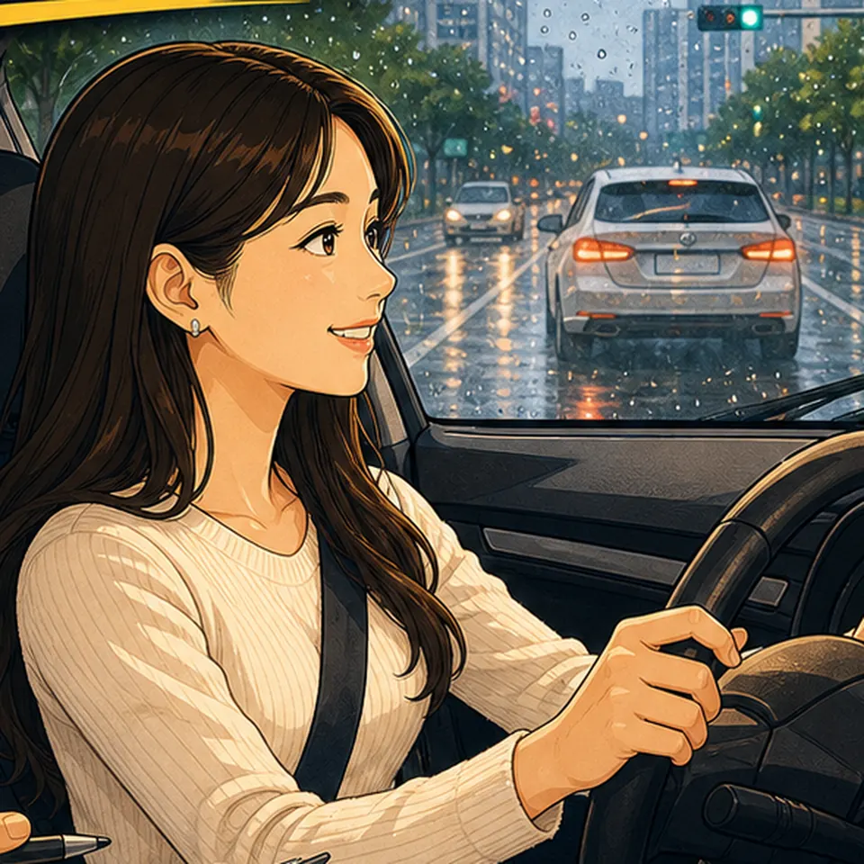 자차운전연수의 AI 생성 운전교육 예시