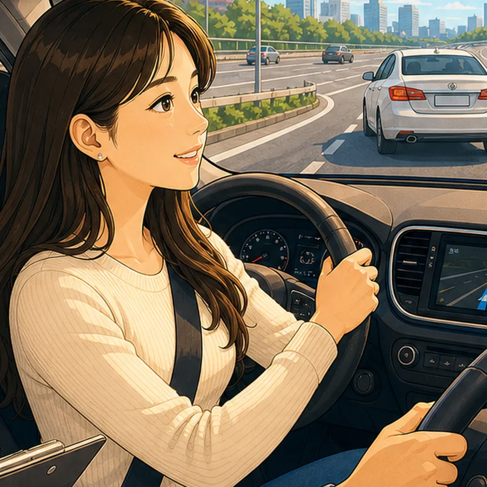 장롱면허운전연수의 AI 생성 운전교육 예시