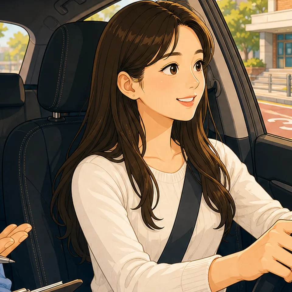 전체 지역 운전연수 · 운전연수 준비와 생활도로 연습의 AI 생성 운전교육 예시